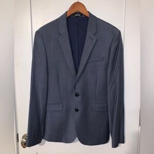 Express Men's Slim-Fit Grey Suit Jacket